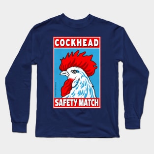 Cockhead Matchbox Label Retro Style #2 Long Sleeve T-Shirt